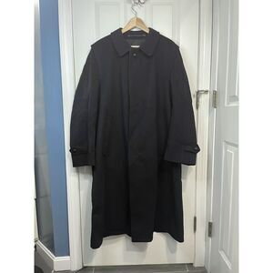 Vintage Salko Tiroler Loden Austrian Wool Alpaca Blue Overcoat Size 50 / US 40
